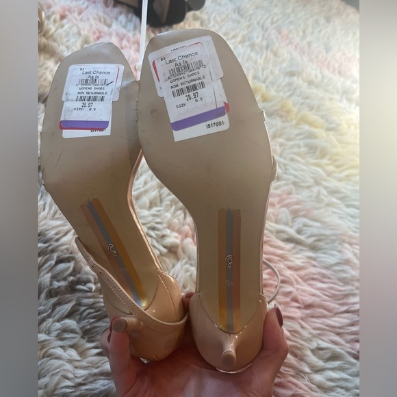 Sam Edelman Women's Peonie Kitten Heel Sandal Beige Blush Patent Leather 9.5 - Picture 5 of 5